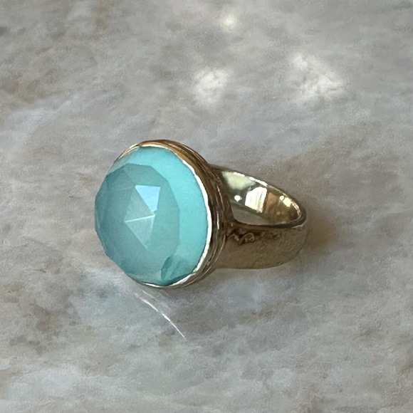Melinda Maria Green and Gold Statement Ring - West Palm Beach Chic - Chalcedony - Picture 9 of 14